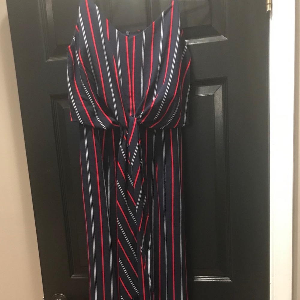 striped jumpsuit NWOT